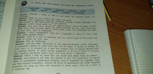 5. Read the text again. Match the words you have underlined with the following definitions.