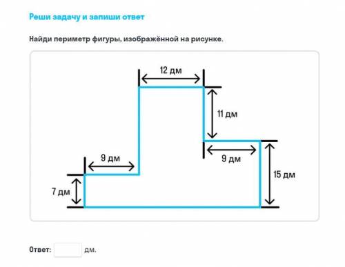 Добрый день .  Найдите периметр фигуры, изображенной на рисунке.