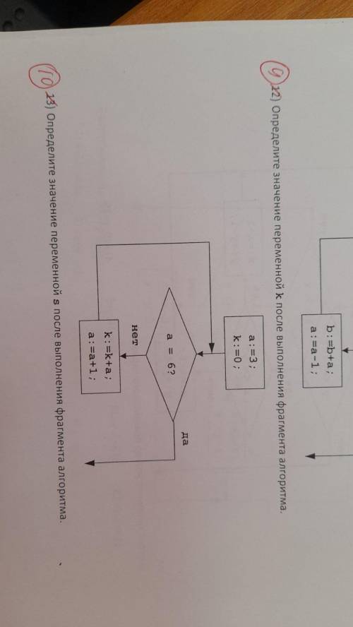 Определите значение переменной k после выполнения фрагмента алгоритма