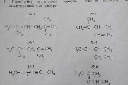 Назовите молекулы по международной номенклатуре