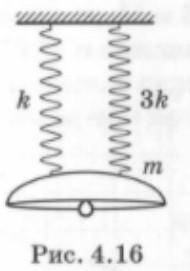Лампа массой m=800 г подвешена на двух пружинах, которые были отрезаны от одной и той же длинной пру