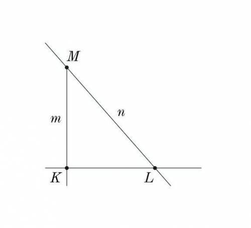 Чему равно расстояние от точки до прямой, если сумма длин перпендикуляра ﻿ m и наклонной ﻿n равны ﻿2