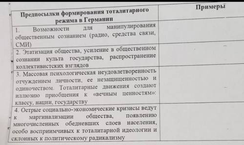 3. Рассмотрите предпосылки формирования тоталитарного режима и определите, кои образом реали ковалис