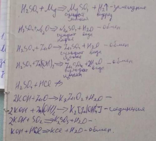 Какие вещества из приведённого ниже списка могут реагировать с серной кислотой и с гидроксидом калия