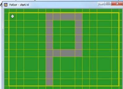 Напишите код для робота в среде кумир для данного рисунка