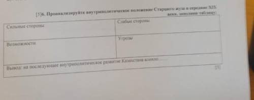 Проанализируйте внутреннеполитическое положение страшного жуза в