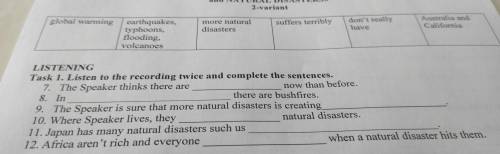 global warming suffers terribly more natural disasters don't really have Australia and California ea