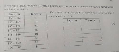 [4] 5. В таблице представлены данные о распределении мужского населения одного маленького посёлка по