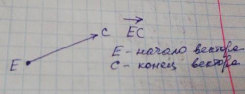 Изобразите вектор EC. Запишите начало и конец вектора . соч!