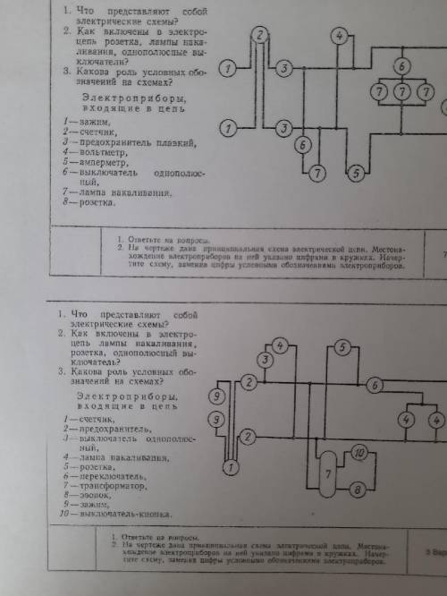 понять схему. 1. ответить на вопросы. 2.начертить схему с условными опозначениями.