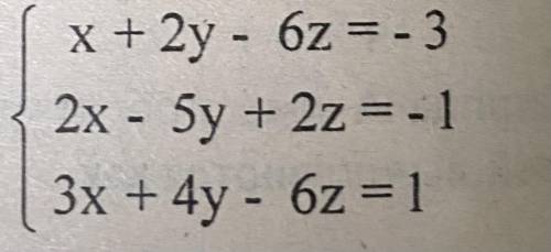 - [ ] × + 5y - 6z = 0 - [ ] 10x + 9y - 15z = 4 - [x] 9x - 4y - 3z = 2