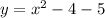 y=x^2-4-5