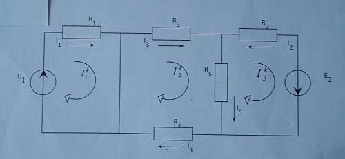 Составить систему уравнений для расчета контурных токов Дано: R1 = 18 Ом R2 = 12 Ом R3 = 10 Ом R4 = 