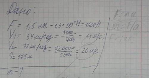 Я так понял тут по F=ma, но с дельта т не выходит чето, маса машины получаеться 100 грам, 2 кг )