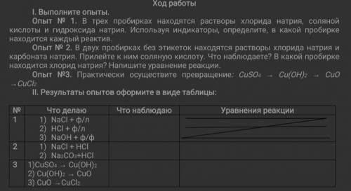 Лабораторная работа по химии