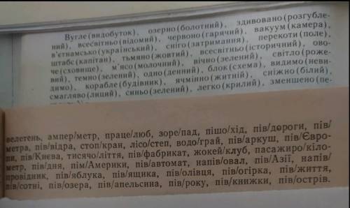 Записати складні іменники правильно