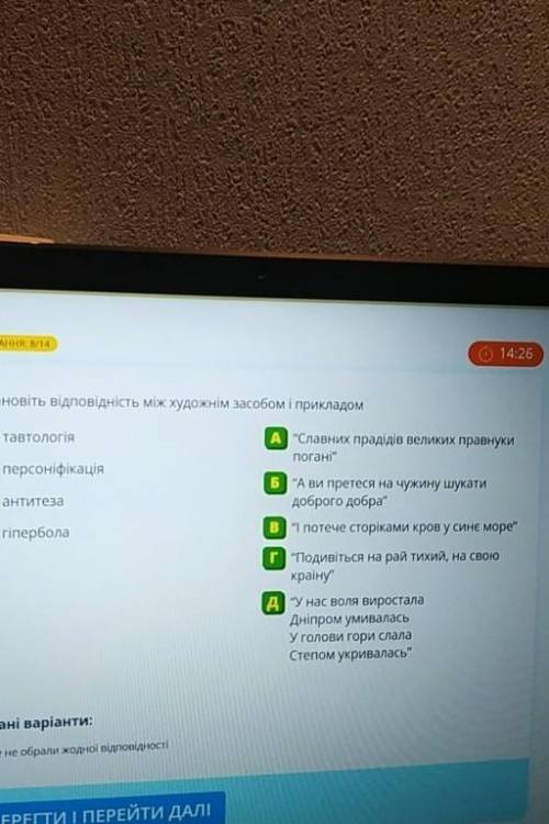 Установіть відповідність