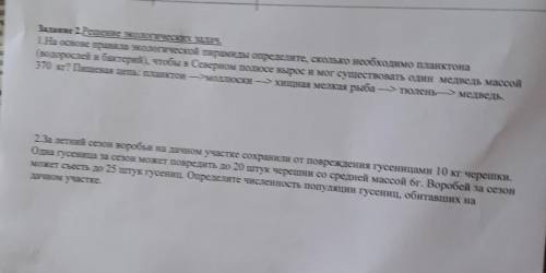 Задание 2.Решение экологических задач. 1.На основе правила экологической пирамиды определите, скольк