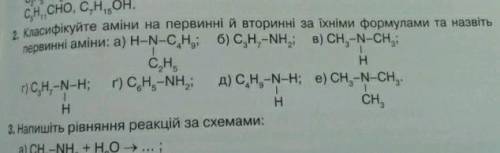 Класифікуйте аміни на первинні й вторинні за їхніми формулами та назвіть первинні аміни. До іть будь