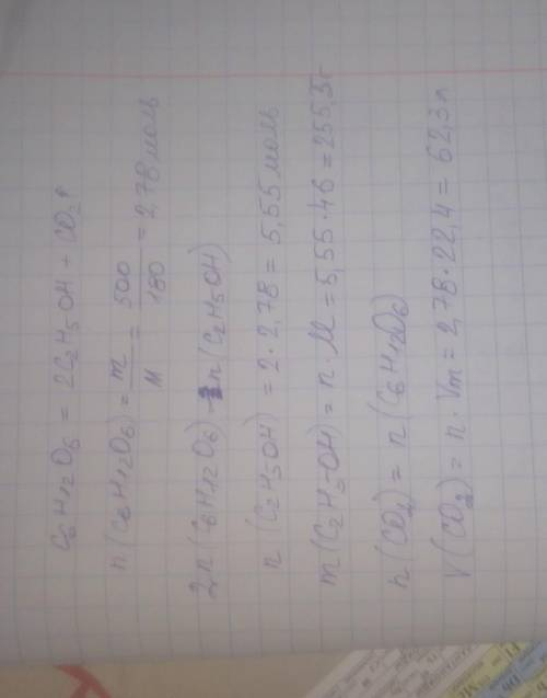 очень надо по химий задача : Знайти масу етилового спирту, який можна отримати спиртовим бродінням 5