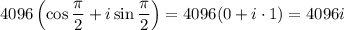 4096 \left(\cos\dfrac{\pi }{2}+i\sin\dfrac{\pi }{2}\right)=4096(0+i\cdot1)=4096i