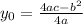 y_0=\frac{4ac-b^2}{4a}