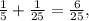 \frac{1}{5}+\frac{1}{25}=\frac{6}{25},