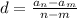 \large d=\frac{a_n-a_m}{n-m}\\