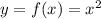 y = f(x) = {x^2}