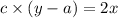 c \times (y - a) = 2x