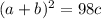 (a+b)^{2}=98c