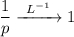 \dfrac{1}{p} \xrightarrow{ \ L^{-1} \ } 1