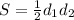 S=\frac{1}{2} d_{1} d_{2} \\