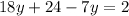 18y+24-7y=2