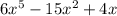 6x^5-15x^2+4x