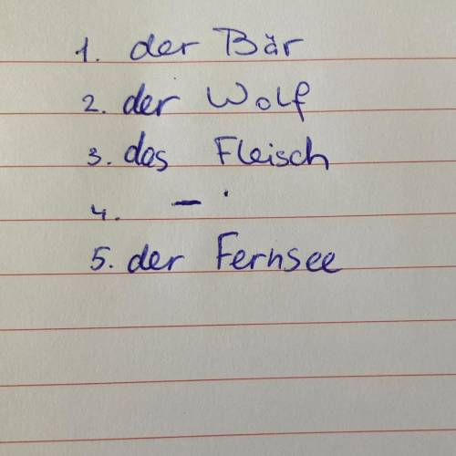 2. Wie heißt das Wort? Schreib auf. der Bär ABR OWLF EISCHFL EEKLTTRN EEFRSSN