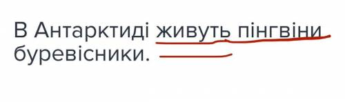 Познач граматичну основу (підмет і присудок). В Антарктиді живуть пінгвіни буревісники. До іть будь